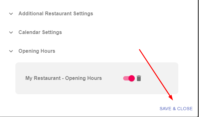 Click Save and close to save your changes
