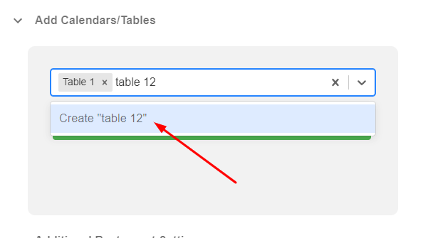 In case you can't find a table an option to create such a calendar is being displayed