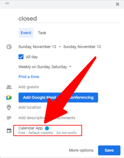 Make sure to apply opening hours to the correct calendar
