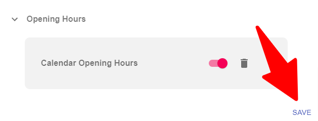 Save your newly added calendar