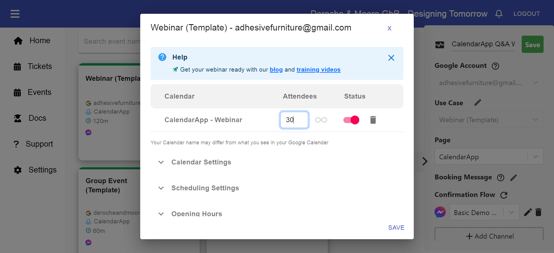 Type the number of attendees for your webinar