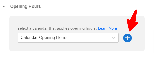 add your calendar as the calendar for your opening hours