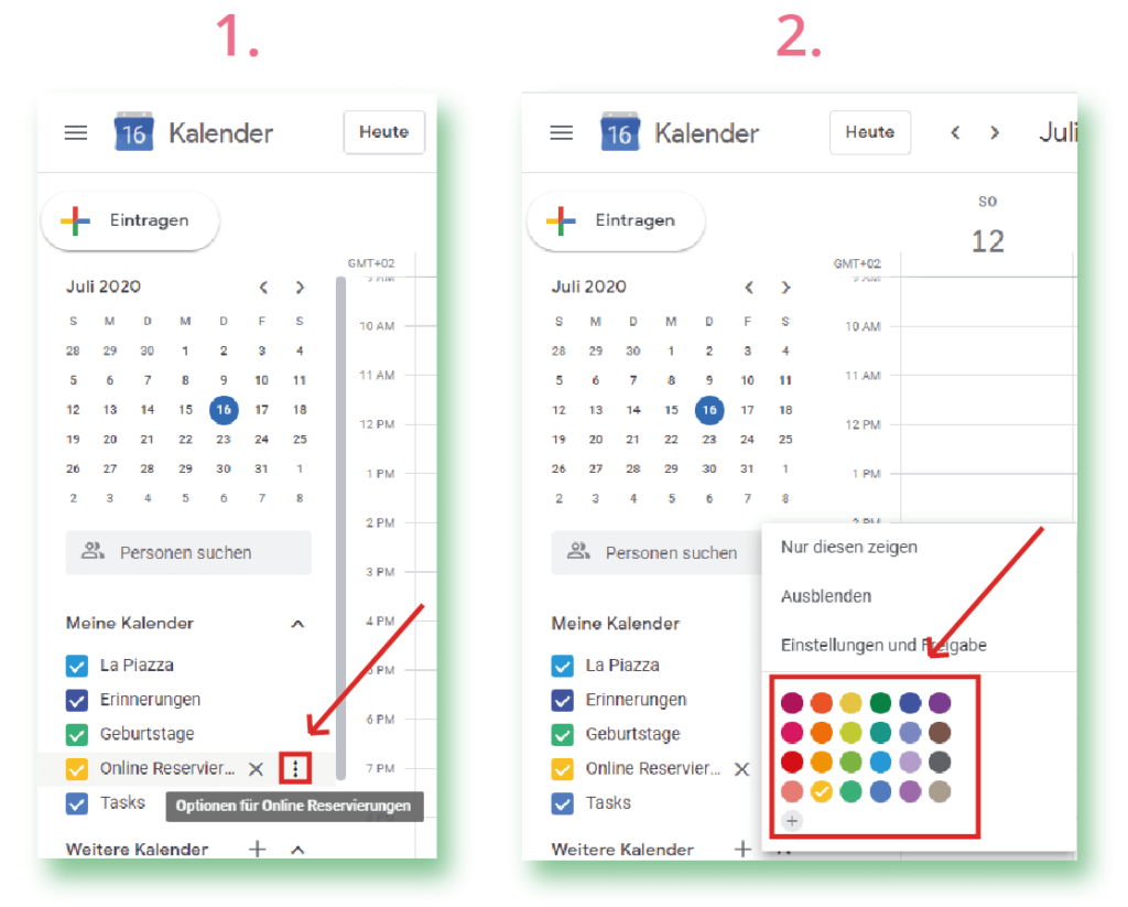 How to change the color of your Google Calendar
