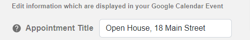 Edit the title of your calendarApp appointment
