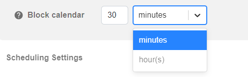 Select a time frame to block your calendar