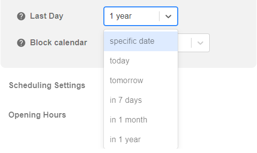 Select the last day for your calendarApp event