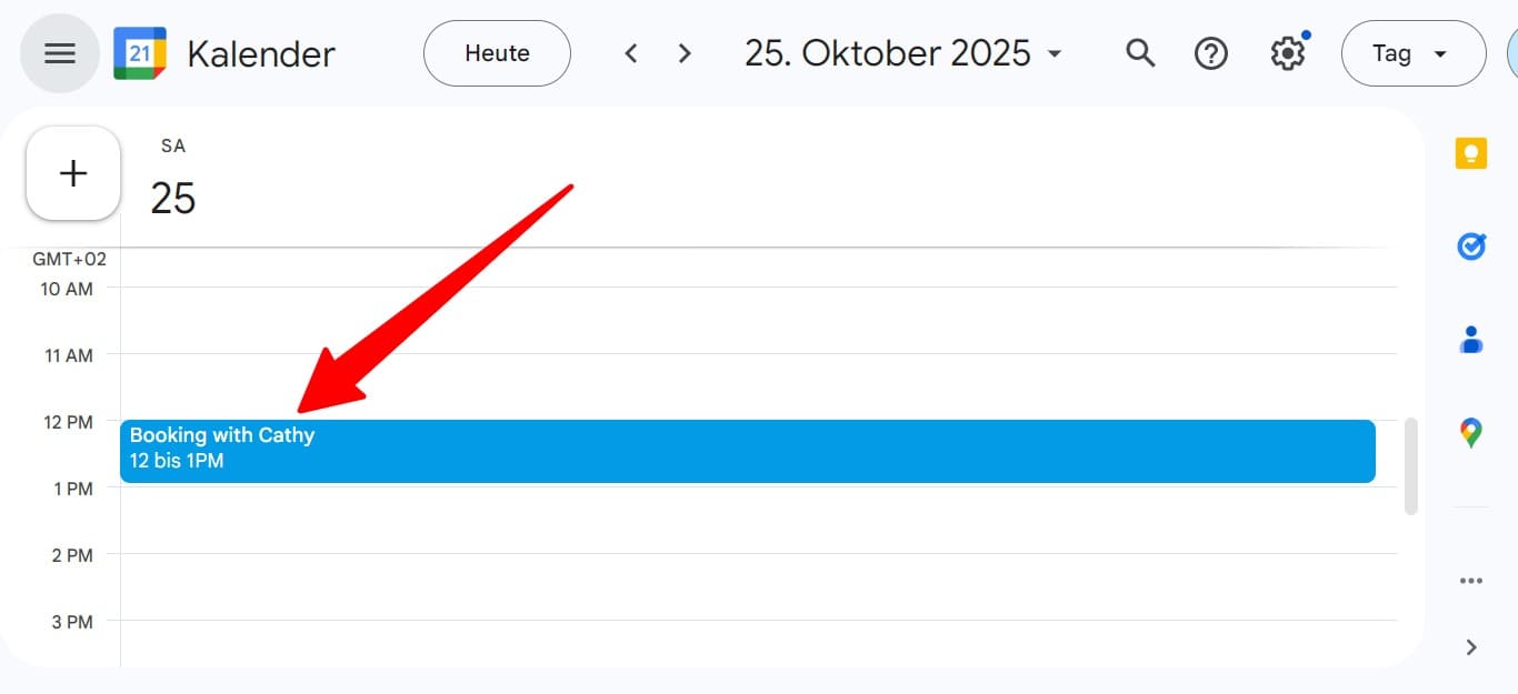 View your booking in your google calendar