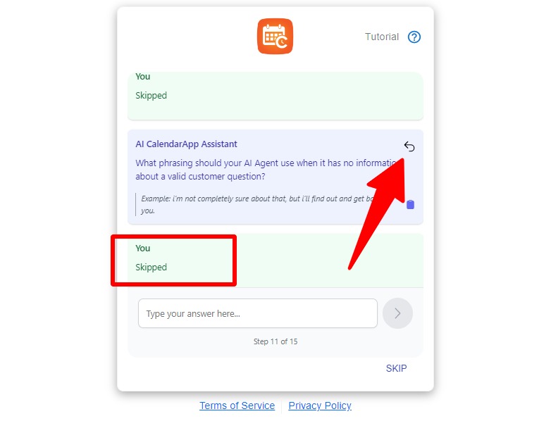 You may click the arrow to reanswer the question